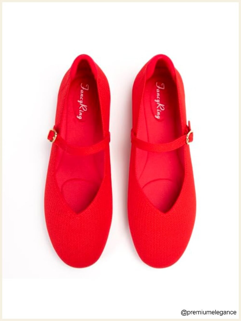 Women's Mary Jane Flats Knit Round Toe Ballet Shoes with Strap Memory Foam